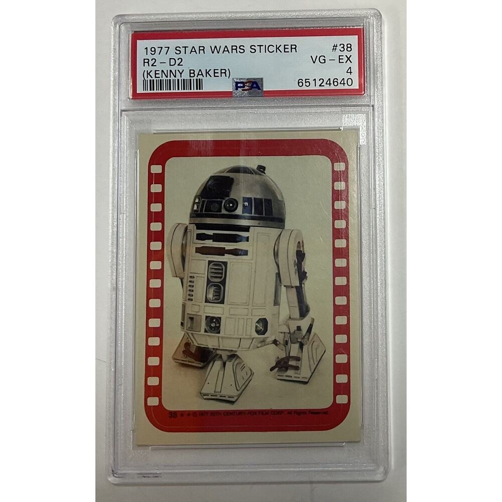 Star Wars 1977 R2-D2 Kenny Baker Sticker Card #38 PSA 4 CERT#65124640